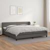3127215 vidaXL Divan Bed with Mattress Grey 200x200 Cm Faux Leather