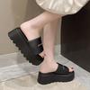 Fashion 7CM Wedge Heels Sandals Women 2025 New Summer Slides Chunky Platform Slippers for Woman Thick Bottom Gladiator Sandalias Mujer
