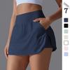 Ice-Cool High-Waisted Sun Protection Skort with Back Pocket for Women
