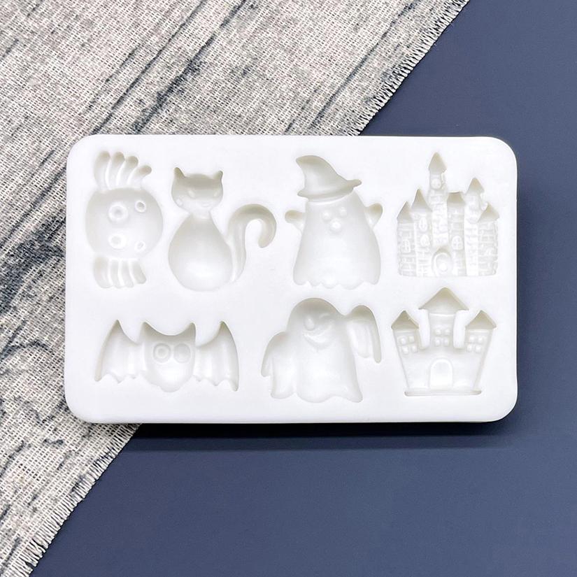 Bat Black Cat Spider Ghost Halloween Silicone Sugarcraft Mold Cupcake Baking Mould Fondant Cake Decorating Tools