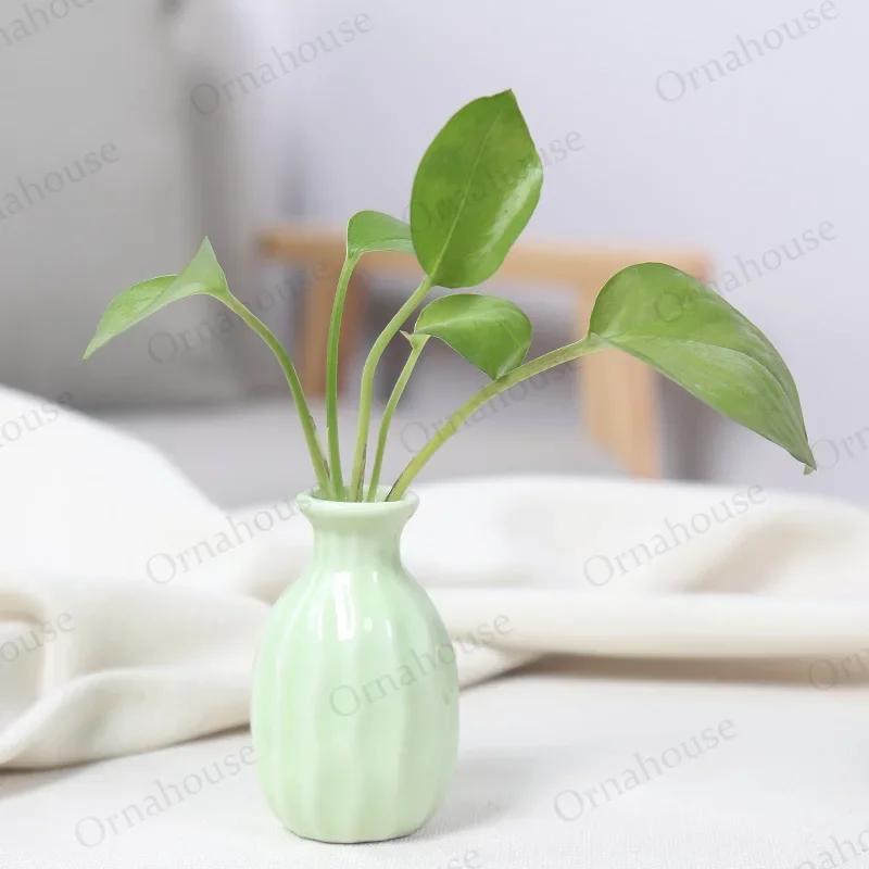 1PC Nordic Style Mini Modern Flower Vase Home Decoration Living Room Ceramic Home Decoration Floreros Vintage Flower Pot Vases