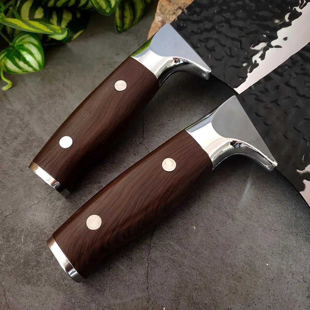 Chef Knife Cleaver Meat Kithen Knives Meat Slicing Filleting Knife Plastic Handle Butcher Knives Hand Forged Blade Chef Knife