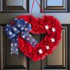 Independence Day Fabric Bow Love Garland Door Wall Pendant National Day Home Furnishing Window Props Decoration