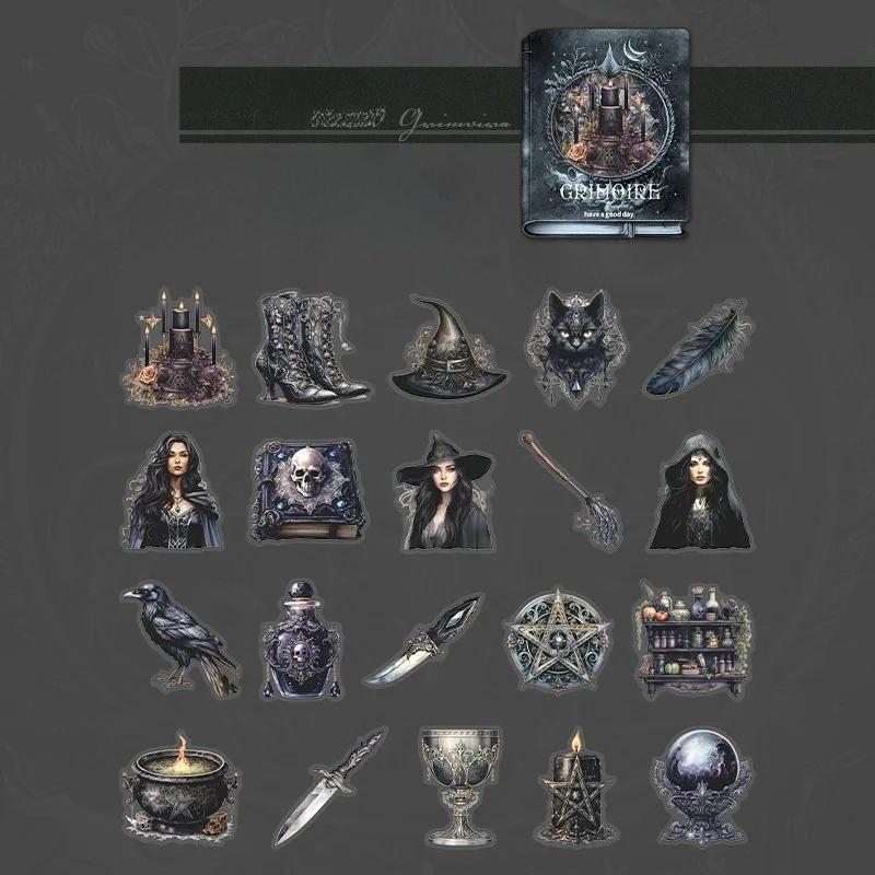 40 Sheets/pack Magic Witch Themed Stickers Creative Collage Decoration Scrapbook Photo Frame Gift Material Stickers