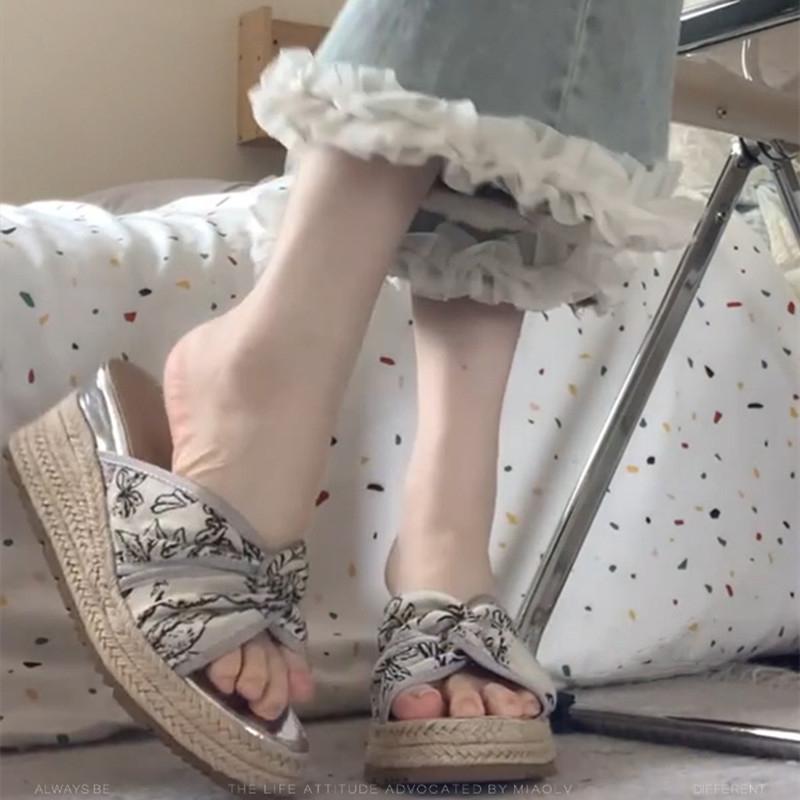 Fashion 2025 Heels Slides Woman Slippers Flip Flops Wedge Platform Shoes Woman Beach Slippers Zapatos Mujer