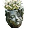 Face Flower Pot Lady Face Plant Pots Flower Planter Resin Cute Vase Container Home Decorations Flowerpot Yard Decor Garden