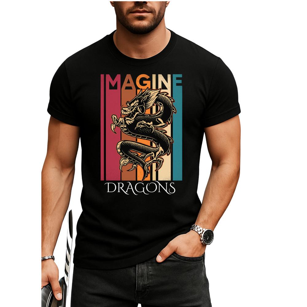 Imagine Dragons Shirt, Colour Splash Art Dragon T-Shirt,Concert Shirt