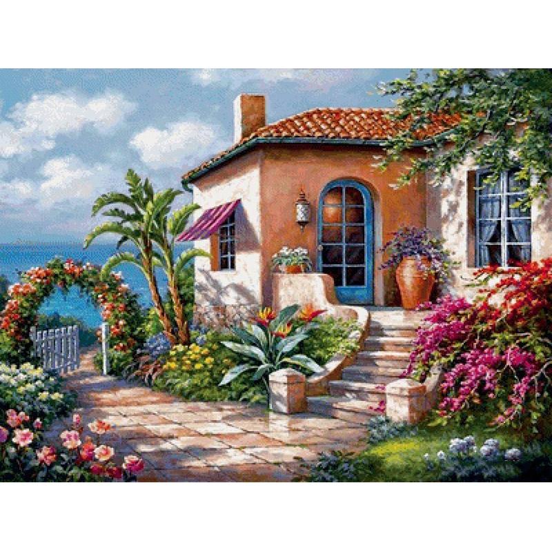 DIY Landscape 5D Diamond Painting Full Round Drill Scenic Diamond Embroidery Cross Stitch Mosaic Kits Resin Wall Art Home Decor