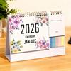 2026 Desk Calendar Small Standing Flip Desktop Calendar Jan. 2026 - Dec. 2026 12 Months Calender with Sticky Note
