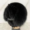 Stylish Women Winter Hat Diamond Natural Mink Fox Fur Hats Knitted Beanies Outdoor Warm Female Snow Knitting Hat