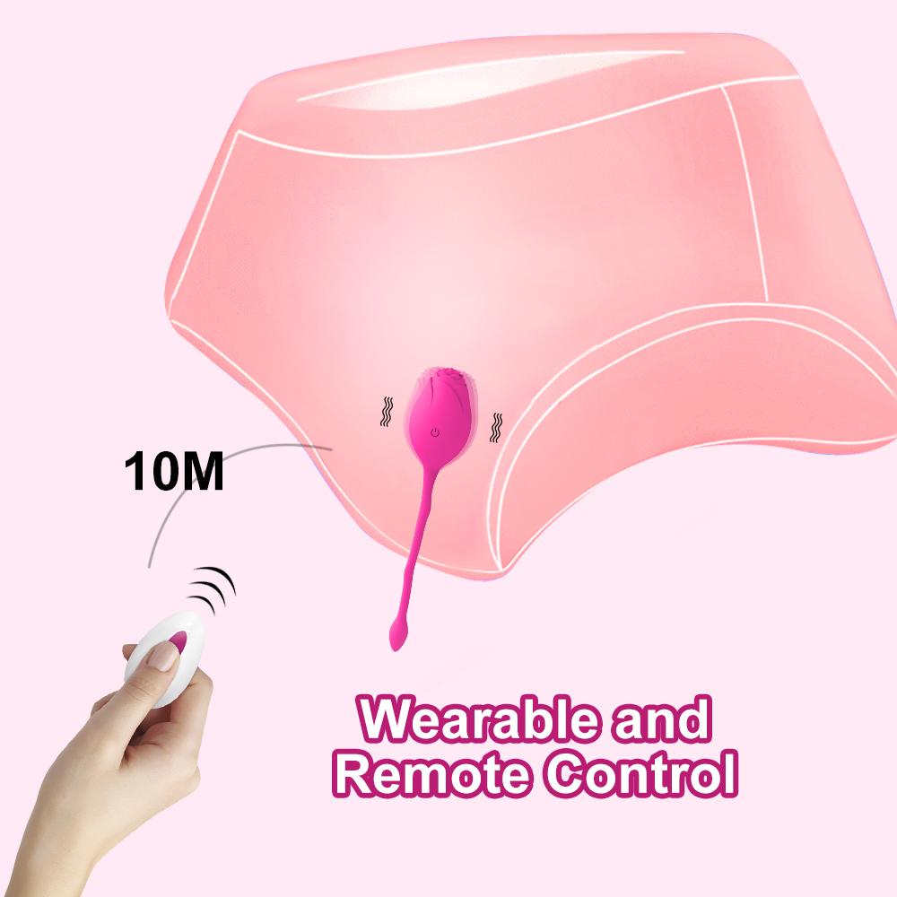 Female Vibrating Egg Powerful Rose Vibrator Clitoral Stimulator Vagina Kegel Ball Wireless Remote Control Sex Toy
