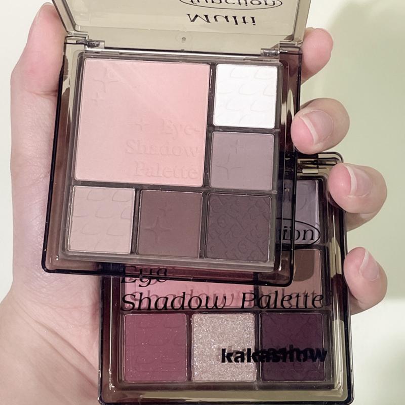 Multi-functional Eyeshadow Palette Grey Powder Brown Everyday Versatile Blush and Contour All In One Easy To Apply Affordable