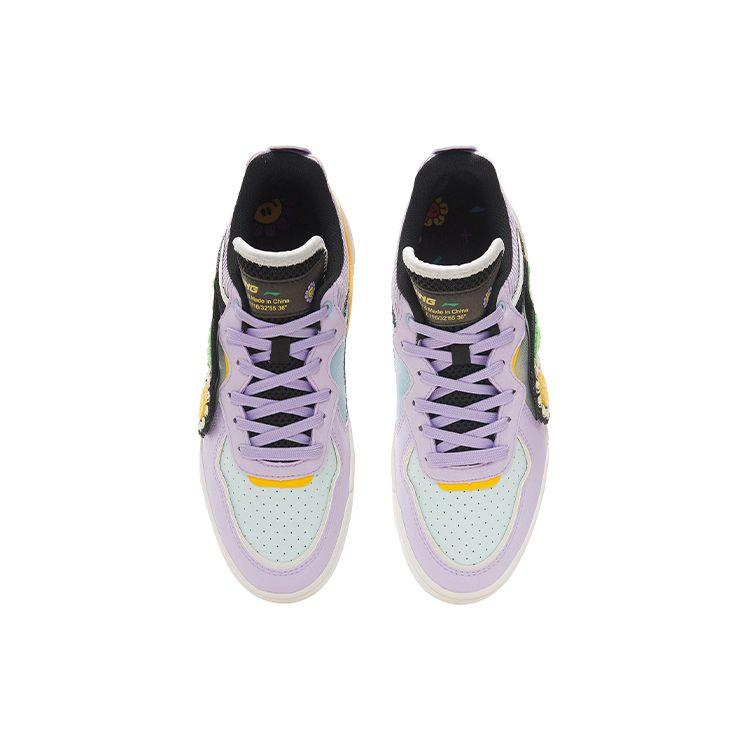Li Ning We Wo V1 Non-Slip Wear-Resistant Low-Top Skate Shoes Women Skate Shoes Lilac-Purple AGCS182-2