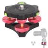 ARTCISE Leveling Base Tripod Head Plate Degree Precision Adjustment Bracket Bubble Level Three Wheel Precision Adjustment Camera Leveler Stand 3 Axis
