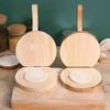 Dumpling Skin Maker Wooden Dumpling Press Handmade Tortilla Maker Dough Pressing Tool for Home Kitchen