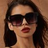 Ins Candy Color Hip Hop Trend Sunglasses Fashion Simple Comfortable Net Red Sunglasses Retro Square Large Frame Glasses EMA