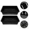 2pcs Starter Tray Plastic Plant Germination Tray Set (Black)