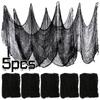 1/5Pcs Halloween Black Gauze Cloth Haunted Houses Horror Props For Halloween Party Home Indoor Outdorr Decoration Scary Fabric