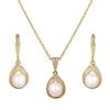 Japanese-Korean Style Pearl Earrings and Necklace Set: Elegant Shell Imitation Jewelry