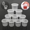 50Pcs Small Plastic Sauce Cups Food Storage Containers Clear Boxes with Lid