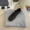 2025 Winter New Round Head Suede Soft Sole Soft Sole Versatile Doudou Cross Word with Commuter Women's Shoes