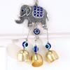 Turkish Blue Evil Eye with Lucky Elephant Amulet Home Office Hanging Ornament for Protection and Bless