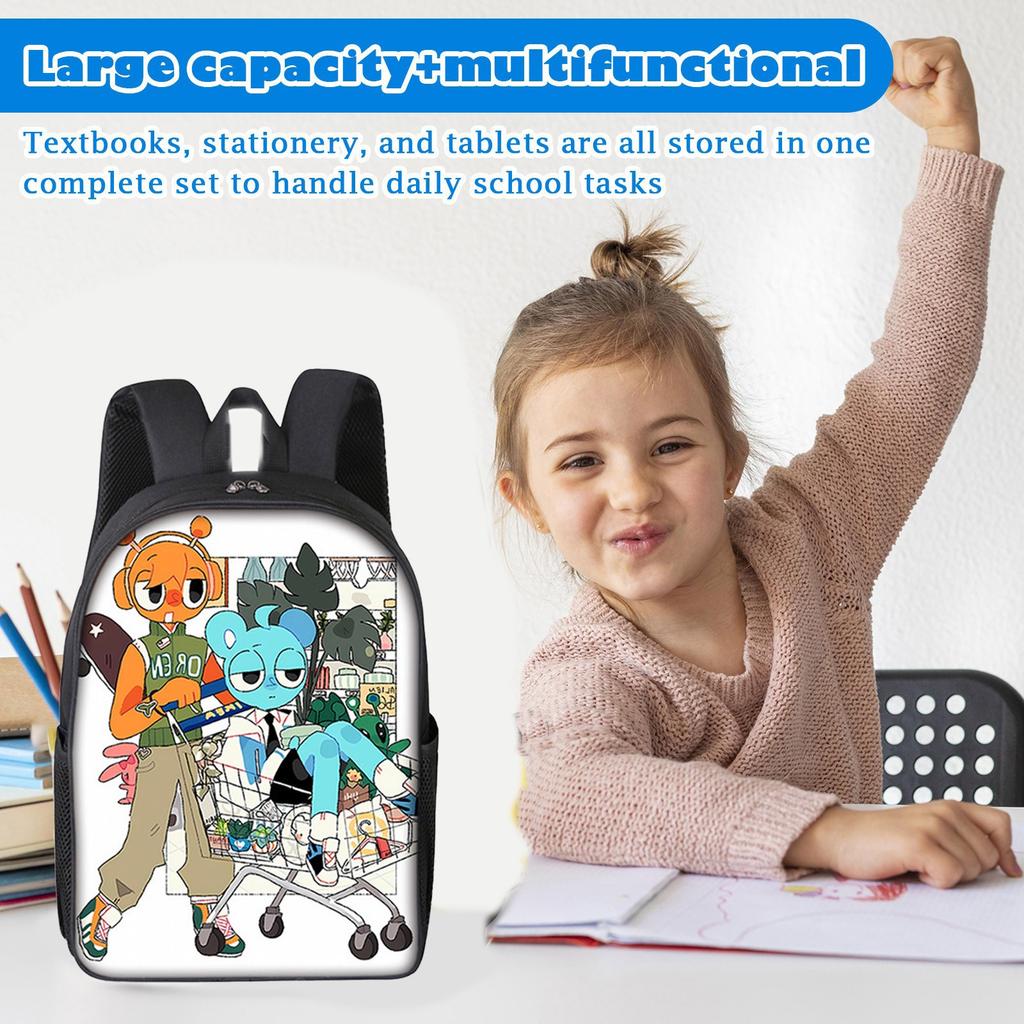Elementary School Cartoon Backpack And Peripheral Backpack Three Piece Set