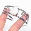Natural Mother Of Pearl Gemstone 925 Sterling Silver Cuff Bangle Adjustable F9N45