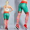 European & American Women's Christmas Digital Print Yoga Leggings