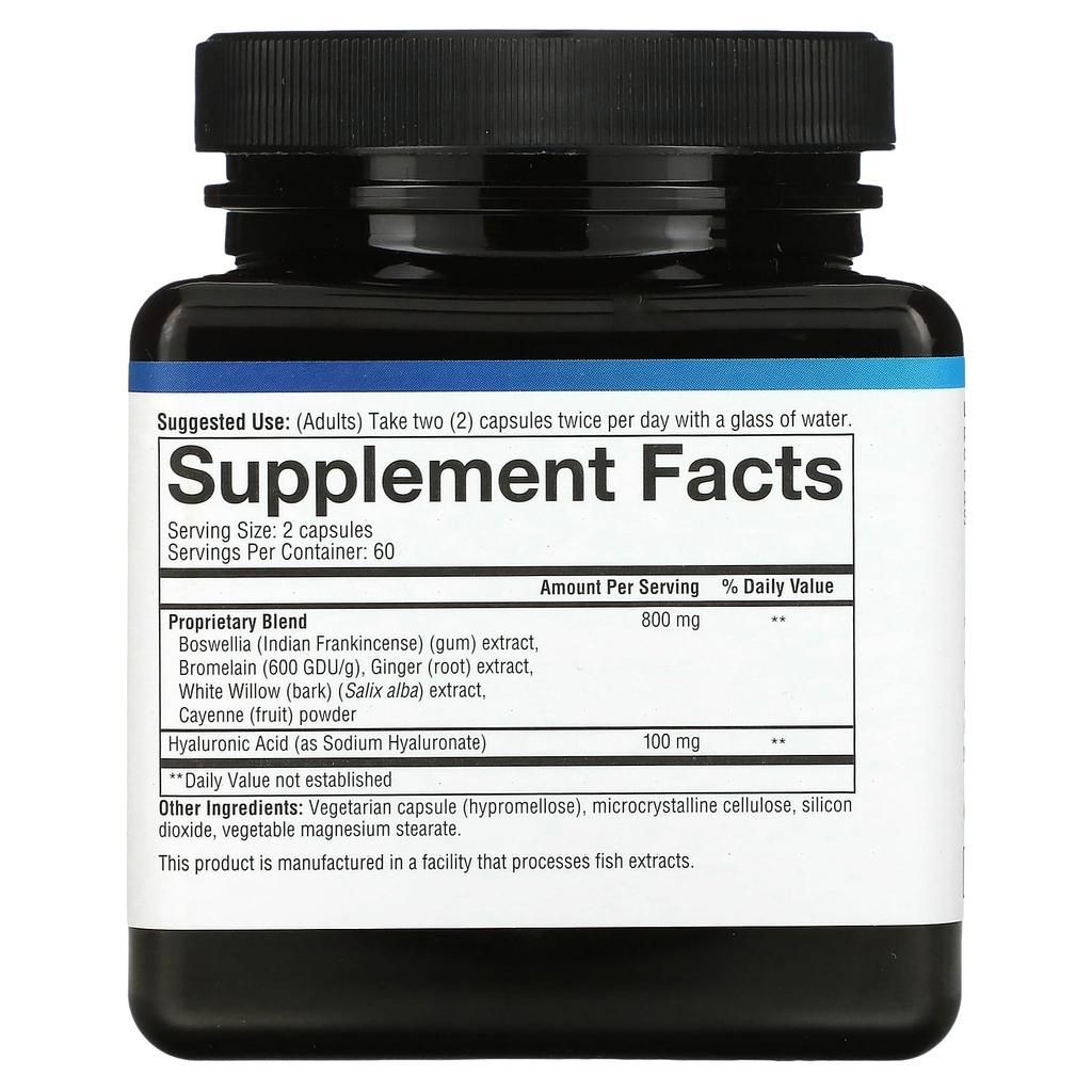 Youtheory Гиалуроновая кислота, улучшенная формула, 120 вегетарианских капсул