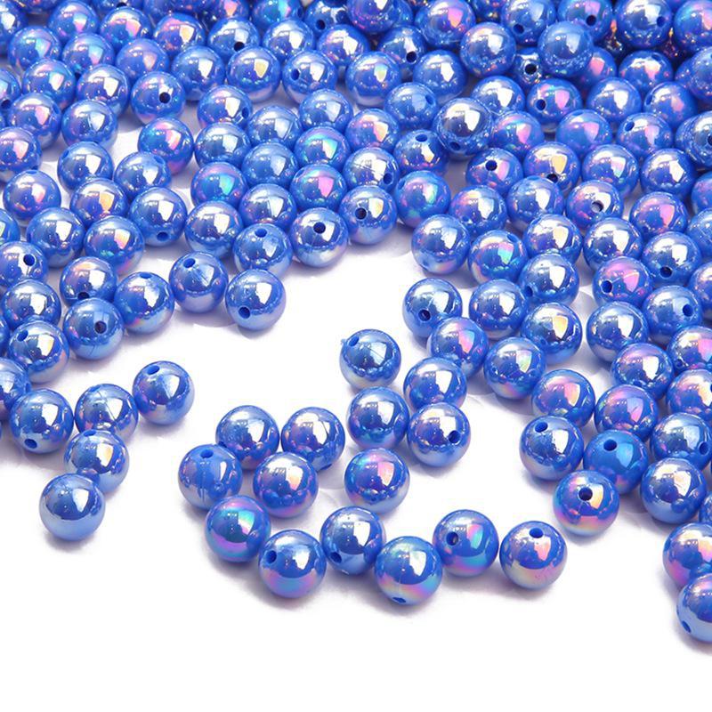 Acrylic ABS Imitation Pearl AB Color Round Beads for DIY Bracelets and Jewelry Accessories