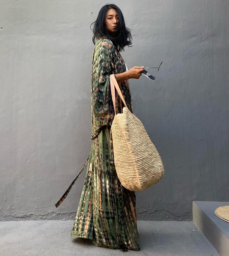 European-American Cotton Print Sun Protection Shirt & Bikini Cover-Up