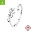 Niche S925 Sterling Silver Gecko Open Ring Cross-Border Personalized Animal Ring Jewelry