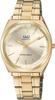 Watch Analog Waterproof Metal Band Gold [Citizen Q&Q] QB78-010 Men's