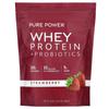 Pure Power, Whey Protein + Probiotic, Strawberry Flavor, 880G (1Lb 15Oz)