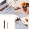 Wood Handle Embroidery Pen with 3 Punching Needle Head and Needle Threader for Hobbyists Embroidery Stitching Craft