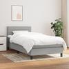3140089 vidaXL Divan Bed with Mattress Light Grey 80x200 Cm Fabric