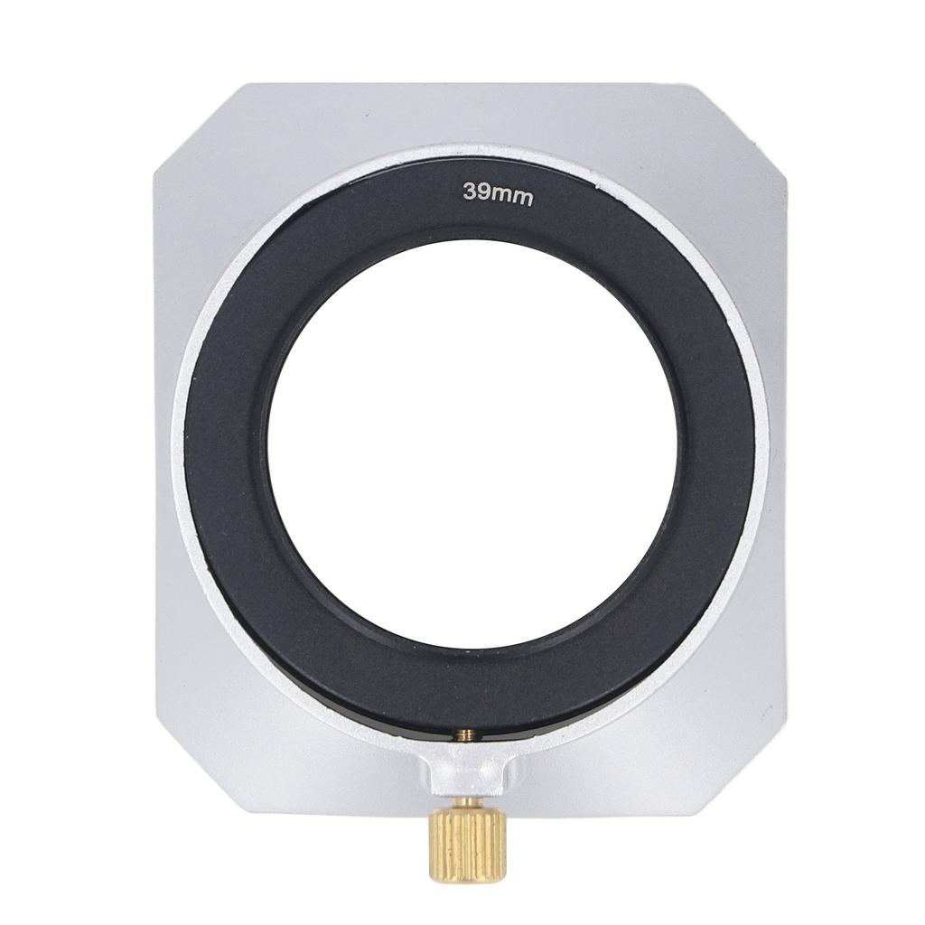 39mm Lens Hood Professional Vintage Style Metal Digital Camera Lens Hood for 39mm Camera Lens Silver