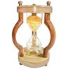 Personalized 10 Min Wooden Sand Timer Hourglass Timer Decorative(Round Base, Yellow)- Wooden Home & Office Decoration, Christmas Decor