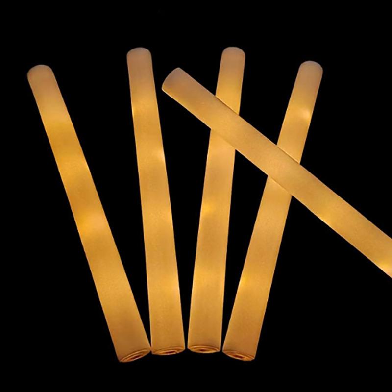 6Pcs Colorful Led Glow Sticks Rgb Led Glow Foam Stick Cheer Tube Dark Light Birthday Wedding Party Supplies