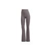 Solid Color High Waist Slim Fit Flared Fitness Pants Women Pants Gray HK6547