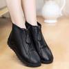 Winter Women Ankle Boots Fashion Warm Mother's Boots Flat-Bottom Comfortable Non Slip Front Zipper Closure Female Footwear2025