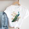 (Asian Size) Trend Style Flower Short Sleeve T Shirt Fashion Women Casual Tee Top Clothing Print Ladies Female Graphic T-shirts