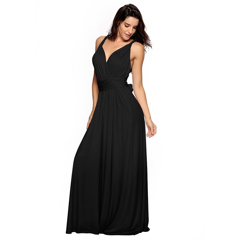 Sexy Women's Fashion Long Dress Beach Bridesmaid Convertible Wrap Party Dress Women