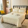 Отшлифованный чехол на кровать, комплект из трех предметов, двухсторонний стеганый стеганый чехол, одеяло с татами, матрас, утолщенный лист