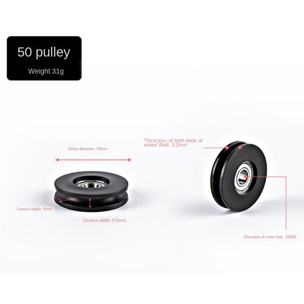 Fitness Equipment Parts Nylon Pulley Cable Machine Part Nylon Bearing Durable Pulley Wheel