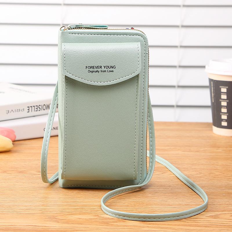Women High Quality Cell Phone Pocket Fashion PU Leather Card Holders Small Crossbody Bag