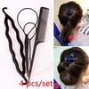 4 Pcs/set Korean Fast Magic Hair Twist Bun Clip Style Braiding Tools Hair Accessories Women Hea