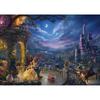 Beauty and the Beast Waltz In the Moonlight Jigsaw Puzzle + Picture Postcard (Random) + Quality Assurance Certificate, Mixed Colors, 1000 Pieces