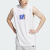 Adidas Basketball Hooded Climacool Loose Comfortable Basketball Vest Unisex Tops White JZ7472